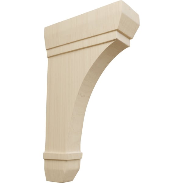 Ekena Millwork 2 1/4"W x 6"D x 10"H Stockport Bracket, Rubberwood - BKT02X06X10STRW