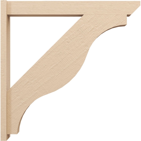 Ekena Millwork 5 1/2-in W x 36-in D x 36-in H Funston Slat Rough Cedar Woodgrain TimberThane Outlooker, Primed Tan - OUTUR055X36X36FST24RCPR