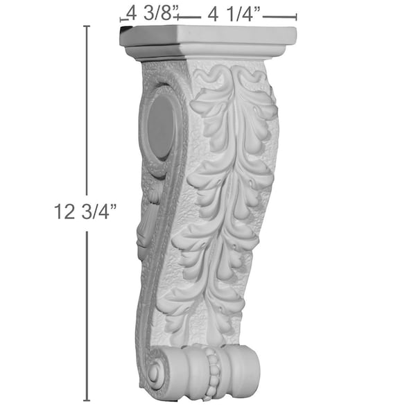 Ekena Millwork 4 1/4"W x 4 3/8"D x 12 3/4"H Needham Corbel - COR04X04X12NE