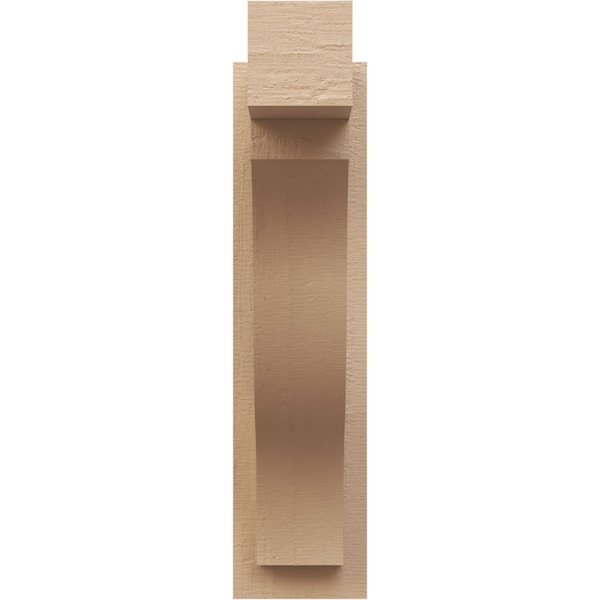 Ekena Millwork 5 1/2-in W x 14-in D x 22-in H Funston Block Rough Cedar Woodgrain TimberThane Outlooker, Primed Tan - OUTUR055X14X22FST44RCPR