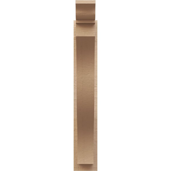 Ekena Millwork 6-in W x 26-in D x 38-in H Funston Trad Rough Cedar Woodgrain TimberThane Outlooker, Primed Tan - OUTUR060X26X38FST04RCPR