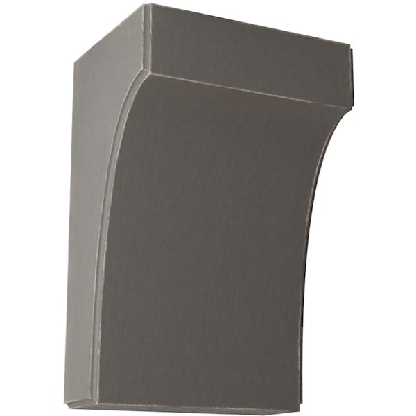 Ekena Millwork 5 1/4"W x 4"D x 8"H Clarksville Wood Vintage Decor Bracket, Reclaimed Grey - BKTWD05X04X08CVGY
