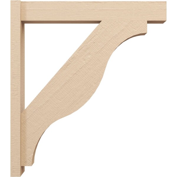 Ekena Millwork 6-in W x 32-in D x 36-in H Funston Block Rough Cedar Woodgrain TimberThane Outlooker, Primed Tan - OUTUR060X32X36FST44RCPR