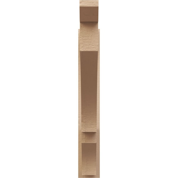 Ekena Millwork 5 1/2-in W x 38-in D x 38-in H Balboa Slat Rough Cedar Woodgrain TimberThane Outlooker, Primed Tan - OUTUR055X38X38BOA24RCPR