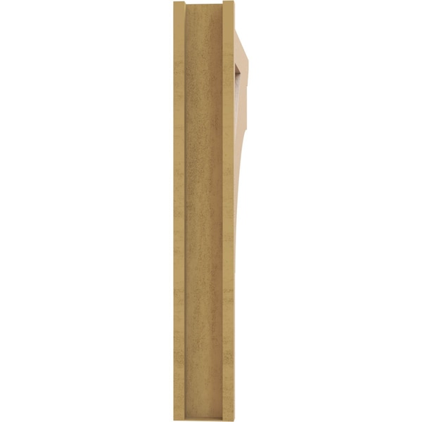 Ekena Millwork 5 1/2-in W x 38-in D x 38-in H Balboa Slat Rough Cedar Woodgrain TimberThane Outlooker, Primed Tan - OUTUR055X38X38BOA24RCPR