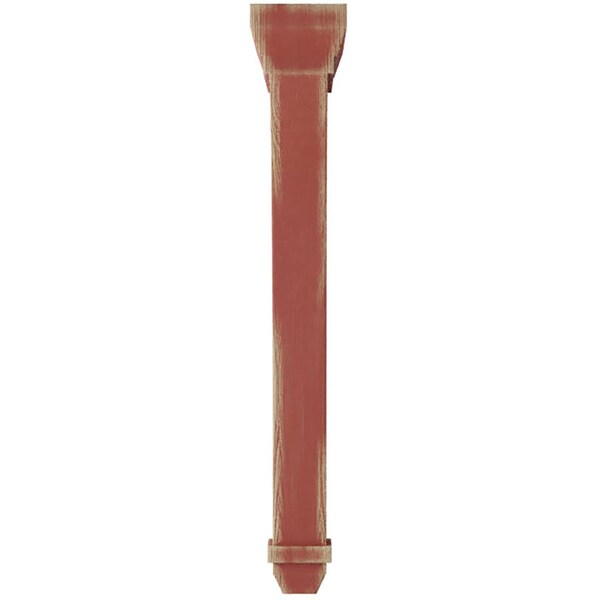 Ekena Millwork 2 1/4"W x 7"D x 14"H Stockport Wood Vintage Decor Bracket, Salvage Red - BKTWD02X07X14STRD