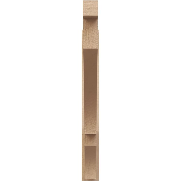 Ekena Millwork 5 1/2-in W x 48-in D x 48-in H Balboa Block Rough Cedar Woodgrain TimberThane Outlooker, Primed Tan - OUTUR055X48X48BOA44RCPR