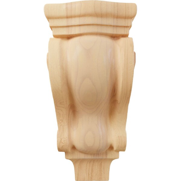 Ekena Millwork 3"W x 1 3/4"D x 6"H Extra Small Traditional Pilaster Wood Corbel, Red Oak - CORW03X02X06PTRO