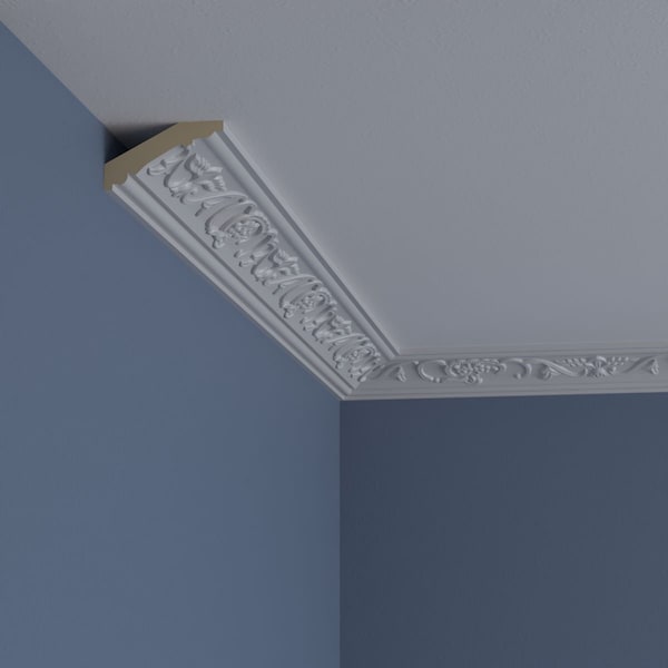 Ekena Millwork 2 3/4"H x 1 1/2"P x 3 1/8"F x 94 1/2"L Piedmont Crown Moulding - MLD02X01X03PI