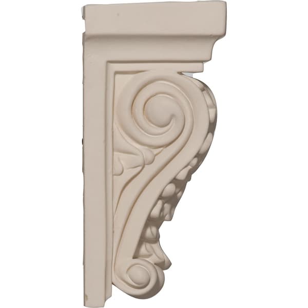 Ekena Millwork 3 1/2"W x 2 3/4"D x 6"H Apollo Leaf Corbel - COR03X02X06AP