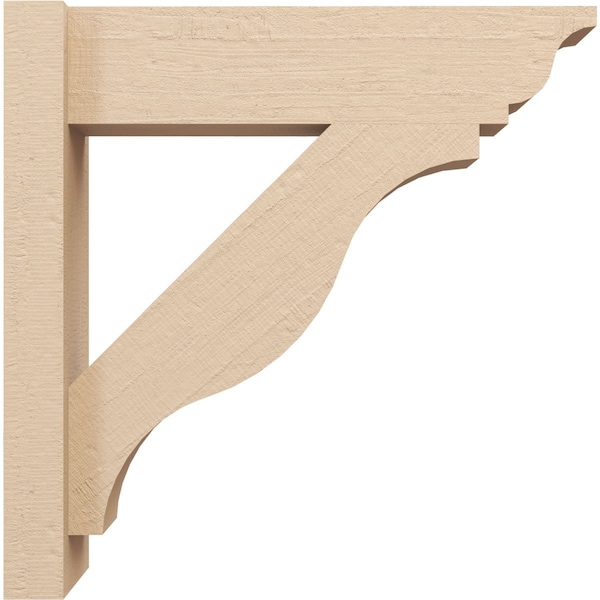 Ekena Millwork 6-in W x 20-in D x 20-in H Funston Trad Rough Cedar Woodgrain TimberThane Outlooker, Primed Tan - OUTUR060X20X20FST04RCPR
