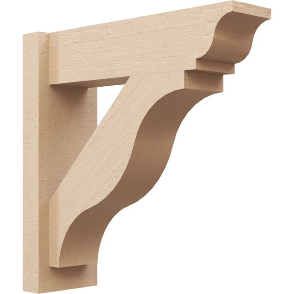 Ekena Millwork 6-in W x 20-in D x 20-in H Funston Trad Rough Cedar Woodgrain TimberThane Outlooker, Primed Tan - OUTUR060X20X20FST04RCPR