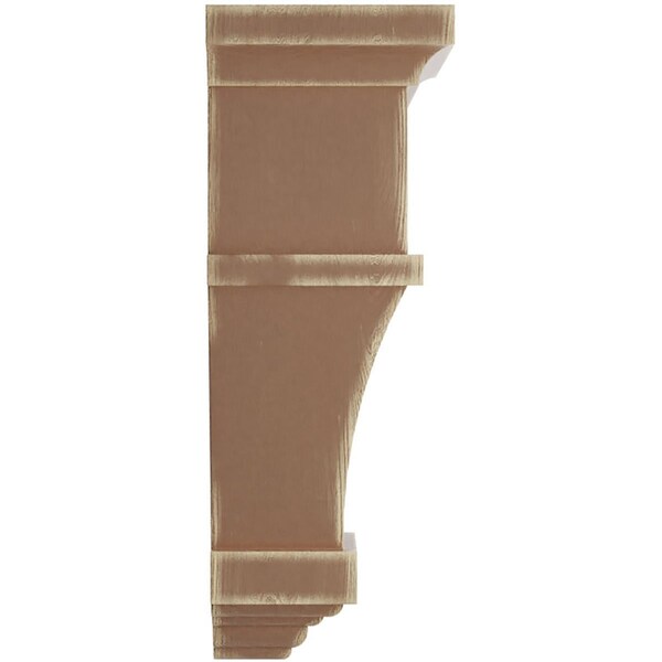 Ekena Millwork 6"W x 4"D x 11"H Alpine Wood Vintage Decor Corbel, Weathered Brown - CORWD06X04X11APBR