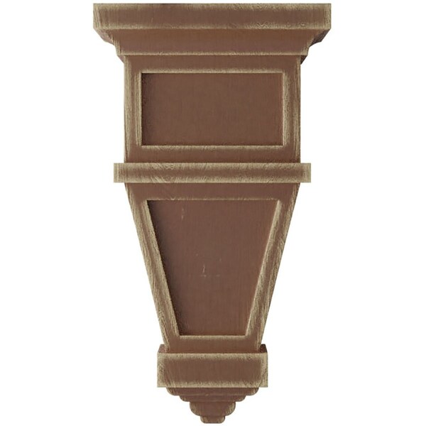 Ekena Millwork 6"W x 4"D x 11"H Alpine Wood Vintage Decor Corbel, Weathered Brown - CORWD06X04X11APBR
