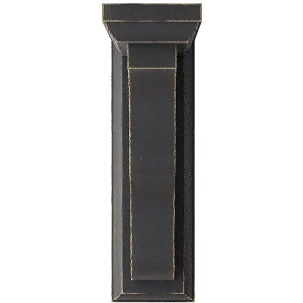 Ekena Millwork 2 1/4"W x 5"D x 7"H Hamilton Traditional Wood Vintage Decor Bracket, Black - BKTWD02X05X07HABL