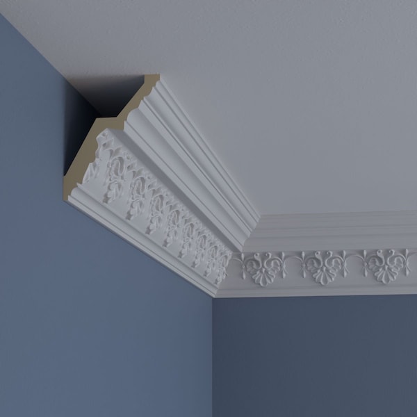 Ekena Millwork 4 1/2"H x 3 1/2"P x 5 3/4"F x 94 1/2"L Hampshire Crown Moulding - MLD05X04X06HA