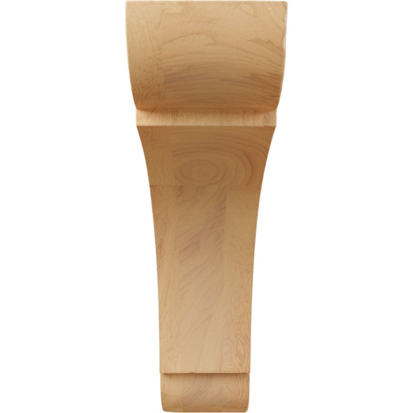 Ekena Millwork 1 3/4"W x 6"D x 6"H Small Olympic Wood Bracket, Red Oak - BKTW01X06X06OLRO