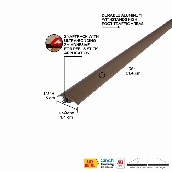 M-D Building Products Aluminum, Golden Bronze, 36 in L, 1.75 in W - 31980
