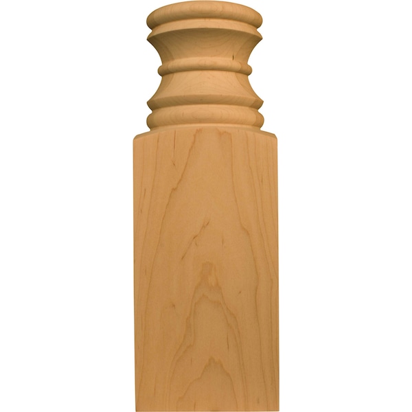 Osborne Wood Products 10 x 3 1/2 x 1 1/4 Lg. Half Round Plinth with Mod. Spool in Mahogany - 7221MH