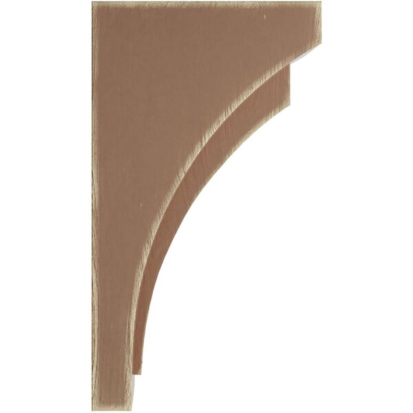 Ekena Millwork 5"W x 6 3/4"D x 12"H Large Felix Wood Vintage Decor Corbel, Weathered Brown - CORWD05X06X12FEBR