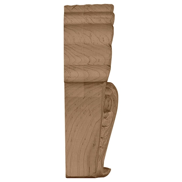 Ekena Millwork 5 1/4"W x 2"D x 6 1/2"H Medium Acanthus in Shell Corbel, Rubberwood - COR05X01X06SHRW