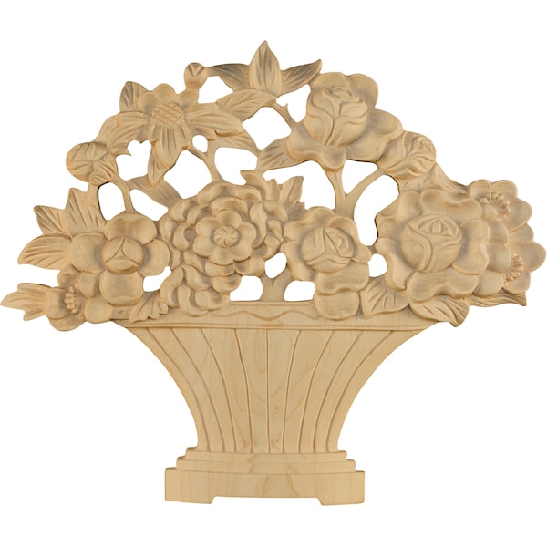 Osborne Wood Products 9 3/8 x 11 x 1 Basket Applique in Mahogany - 7615MH
