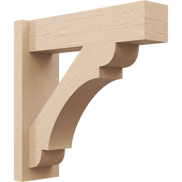 Ekena Millwork 6-in W x 20-in D x 32-in H Olympic Block Rough Cedar Woodgrain TimberThane Outlooker, Primed Tan - OUTUR060X20X32OLY44RCPR