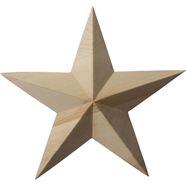 Ekena Millwork 7"W x 7"H x 1 1/8"P Galveston Star Rosette, Maple - ROS07X07GLMA