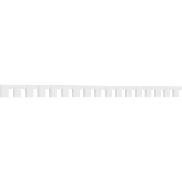 Ekena Millwork Fayetteville Architectural Grade PVC Dentil Block Trim, 4"H x 1"P x 90 5/8"L - DENP04FAY02