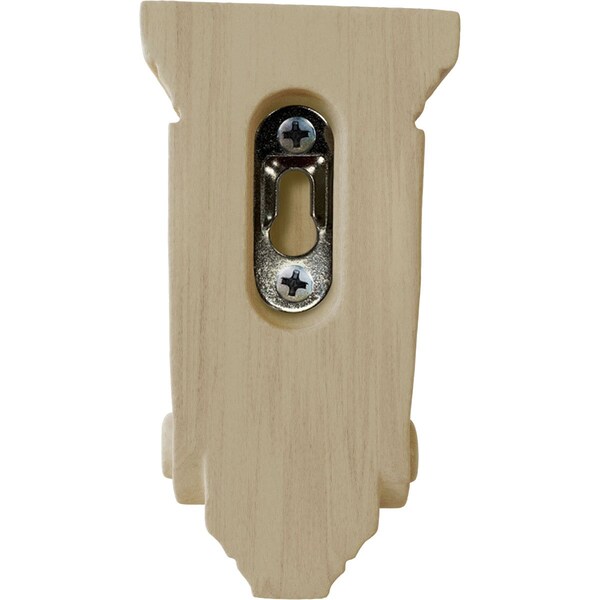 Ekena Millwork 5 1/4"W x 5 1/4"D x 9 1/2"H Devon Traditional Wood Corbel, Rubberwood - CORW05X05X09DERW