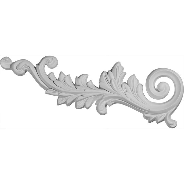 Ekena Millwork 15 3/4"W x 5 1/8"H x 1 1/8"P Robin Scroll Onlay, Left - ONL15X05RB-L
