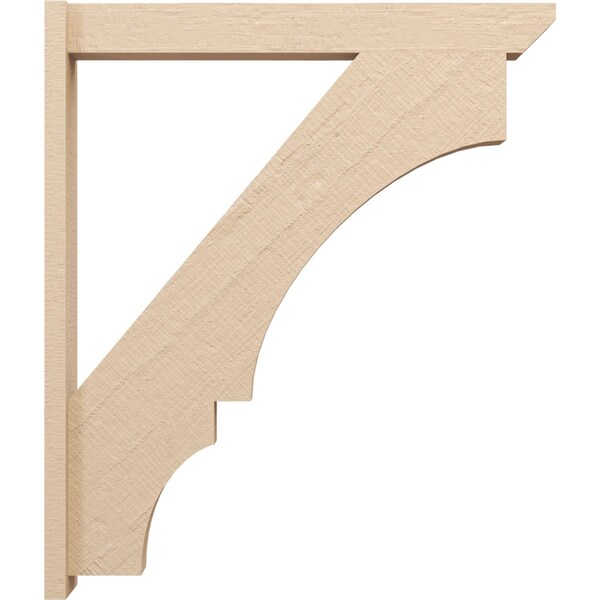 Ekena Millwork 5 1/2-in W x 36-in D x 42-in H Balboa Slat Rough Cedar Woodgrain TimberThane Outlooker, Primed Tan - OUTUR055X36X42BOA24RCPR