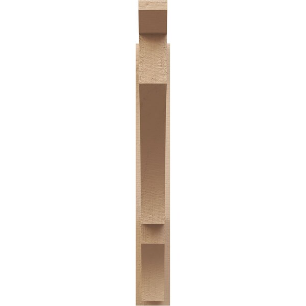 Ekena Millwork 5 1/2-in W x 36-in D x 42-in H Balboa Slat Rough Cedar Woodgrain TimberThane Outlooker, Primed Tan - OUTUR055X36X42BOA24RCPR