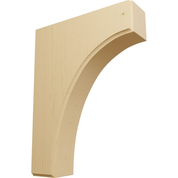 Ekena Millwork 1 3/4"W x 6"D x 8"H Clarksville Bracket, Alder - BKTW02X06X08CVAL