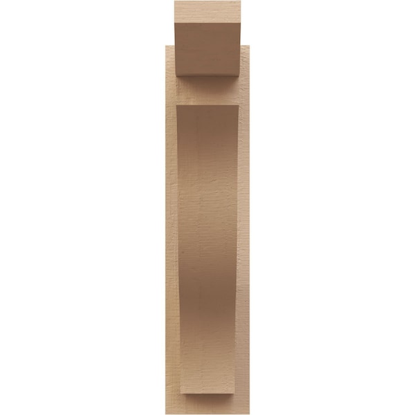 Ekena Millwork 5 1/2-in W x 16-in D x 24-in H Funston Slat Rough Cedar Woodgrain TimberThane Outlooker, Primed Tan - OUTUR055X16X24FST24RCPR