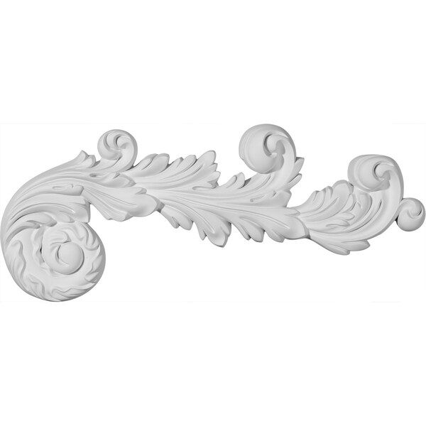 Ekena Millwork 17 1/2"W x 7"H x 1 1/8"P Edinburgh Scroll Onlay, Right - ONL17X07X01ED-R
