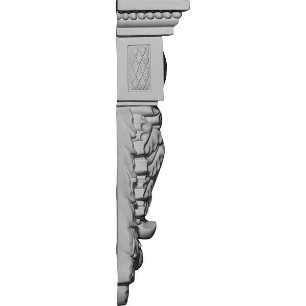 Ekena Millwork 4 1/4"W x 2 1/2"D x 10 7/8"H Hampshire Large Drop Corbel - COR04X02X11HA