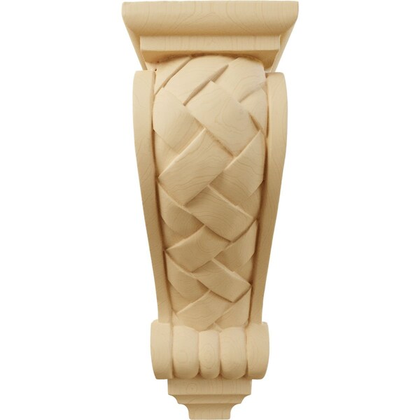 Ekena Millwork 5"W x 7"D x 14"H Large Basket Weave Corbel, Alder - CORW05X07X14BWAL