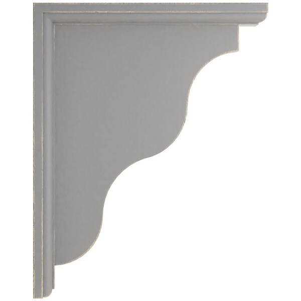 Ekena Millwork 1 1/2"W x 9"D x 11"H Hamilton Traditional Wood Vintage Decor Bracket, Pebble Grey - BKTWD01X09X11HAPG