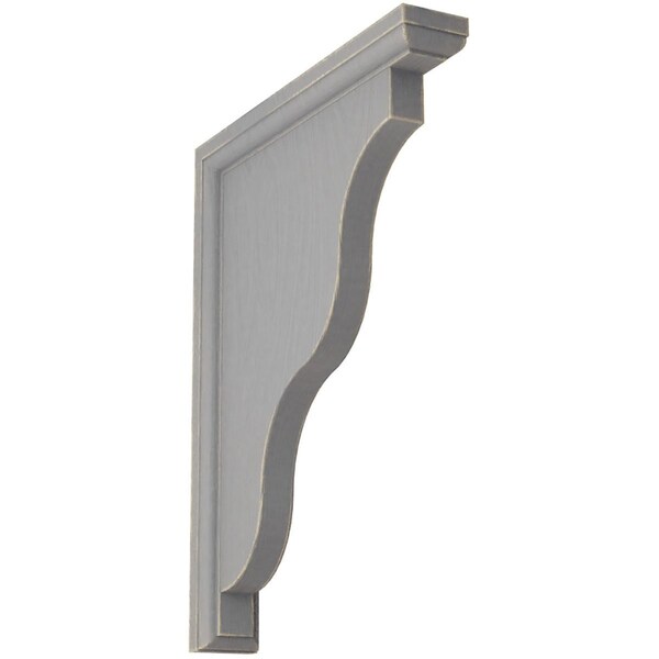 Ekena Millwork 1 1/2"W x 9"D x 11"H Hamilton Traditional Wood Vintage Decor Bracket, Pebble Grey - BKTWD01X09X11HAPG