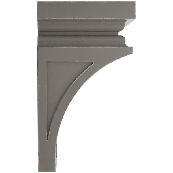 Ekena Millwork 6"W x 6 3/4"D x 12"H Large Nevio Wood Vintage Decor Corbel, Reclaimed Grey - CORWD06X06X12NEGY