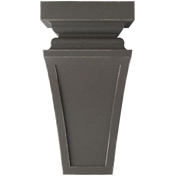 Ekena Millwork 6"W x 6 3/4"D x 12"H Large Nevio Wood Vintage Decor Corbel, Reclaimed Grey - CORWD06X06X12NEGY