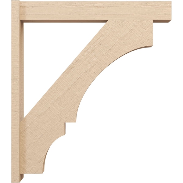 Ekena Millwork 5 1/2-in W x 30-in D x 34-in H Balboa Block Rough Cedar Woodgrain TimberThane Outlooker, Primed Tan - OUTUR055X30X34BOA44RCPR