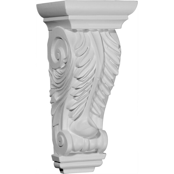 Ekena Millwork 5 3/4"W x 4 3/4"D x 12 3/8"H Odessa Acanthus Leaf Corbel - COR05X04X12OD