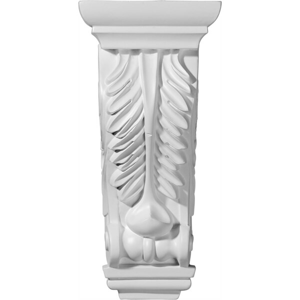 Ekena Millwork 5 3/4"W x 4 3/4"D x 12 3/8"H Odessa Acanthus Leaf Corbel - COR05X04X12OD