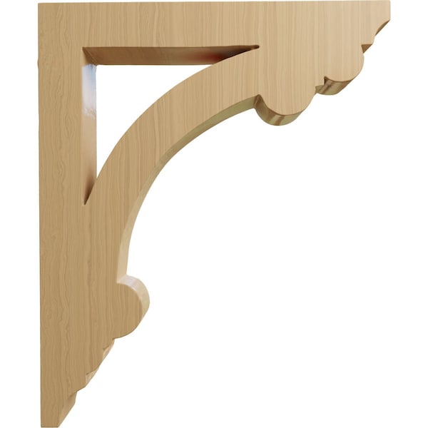 Ekena Millwork 1 1/2"W x 7 1/2"D x 9"H Small Ellis Wood Corbel, Cherry - CORW02X08X09ELCH