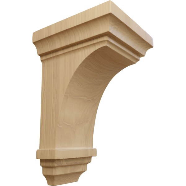 Ekena Millwork 3 1/2"W x 3 3/4"D x 6"H Mini Jefferson Wood Corbel, Cherry - CORW03X03X06JECH