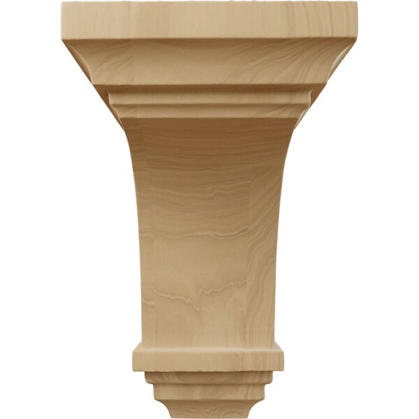 Ekena Millwork 3 1/2"W x 3 3/4"D x 6"H Mini Jefferson Wood Corbel, Cherry - CORW03X03X06JECH