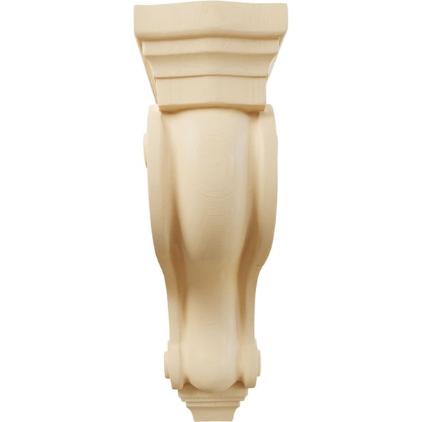 Ekena Millwork 3 7/8"W x 8"D x 13"H Boston Traditional Scroll Corbel, Maple - COR03X08X13TSMA