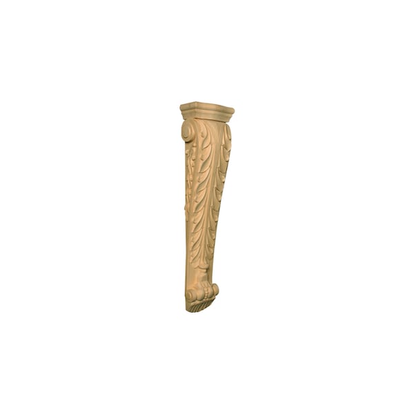 Osborne Wood Products 35 3/4 x 8 1/2 x 4 3/4 Countertop Height Corinthian Corbel in Rubberwo - 891846RW